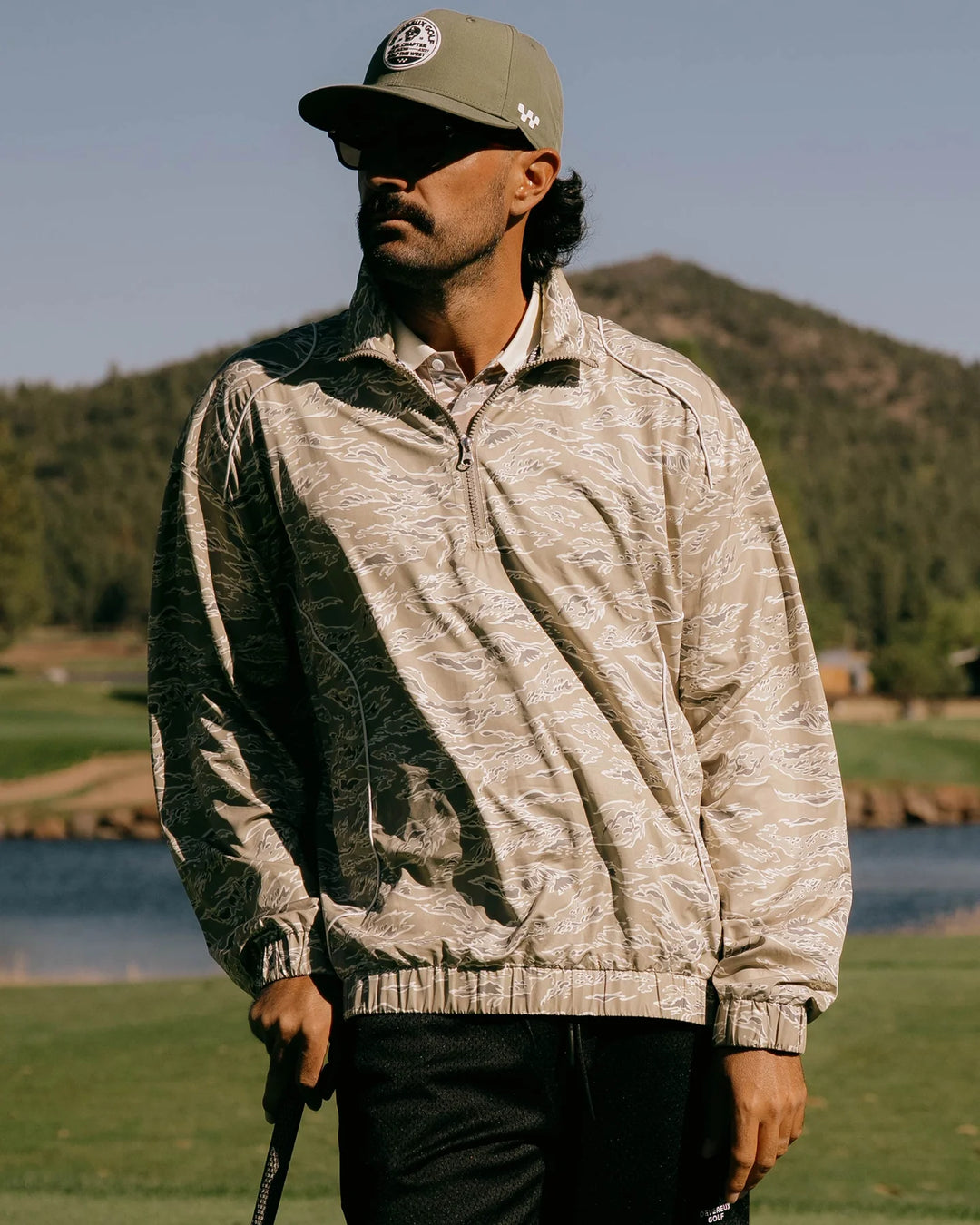 Pullover Piped QTR ZIP 075362102-CAMO