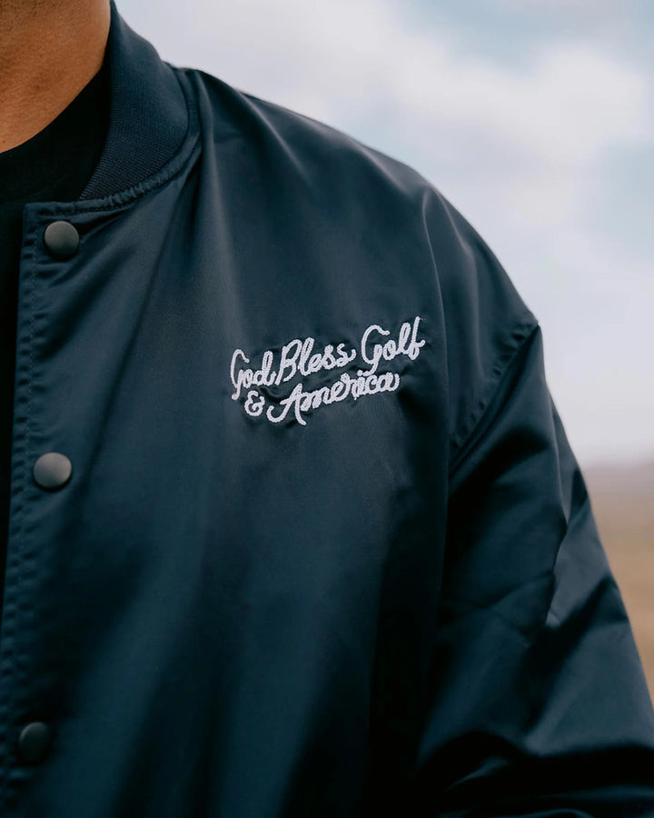God Bless America Bomber Jacket 075364101-NAVY