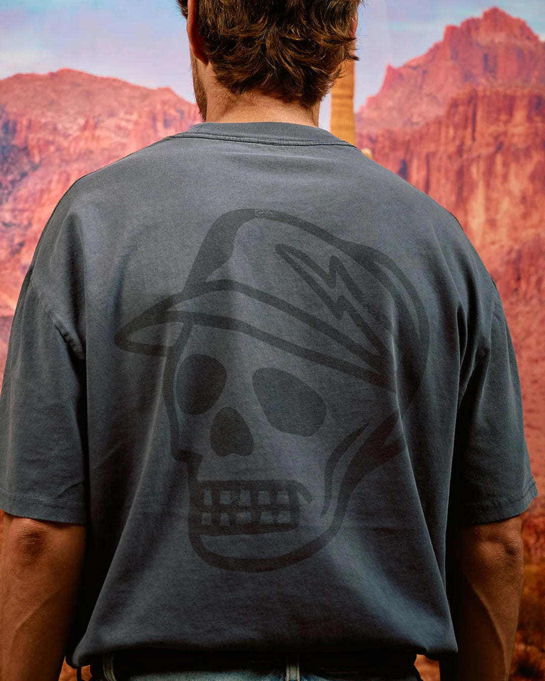 Faded Skull Caddie Tee 075364009-Faded Indigo
