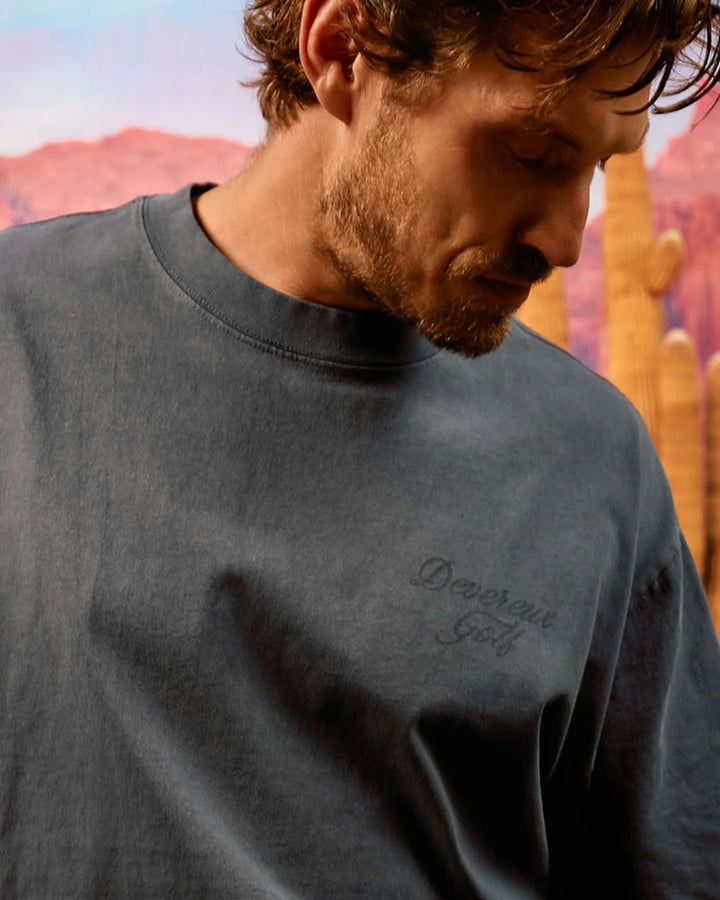 Faded Skull Caddie Tee 075364009-Faded Indigo