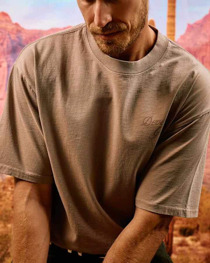 Faded Skull Caddie Tee 075364009-Faded Mushroom