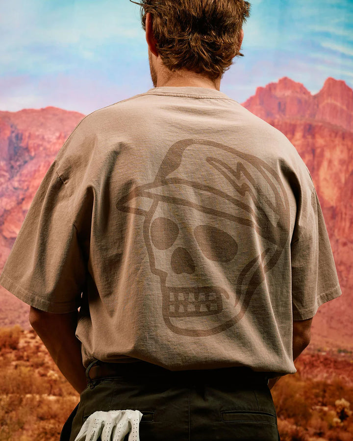 Faded Skull Caddie Tee 075364009-Faded Mushroom