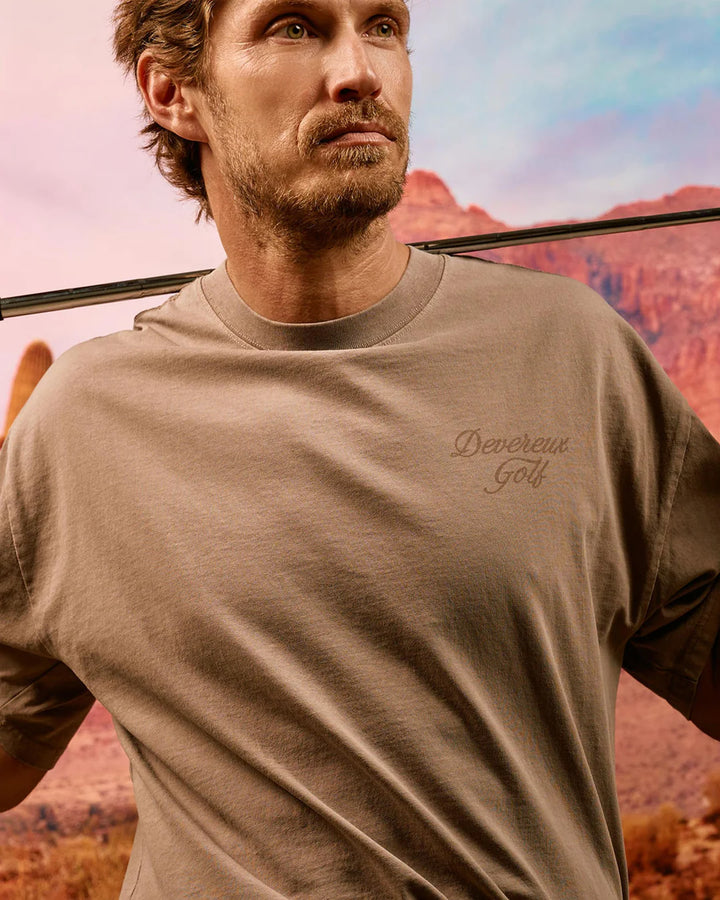 Faded Skull Caddie Tee 075364009-Faded Mushroom