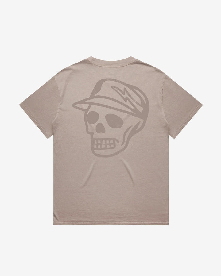 Faded Skull Caddie Tee 075364009-Faded Mushroom