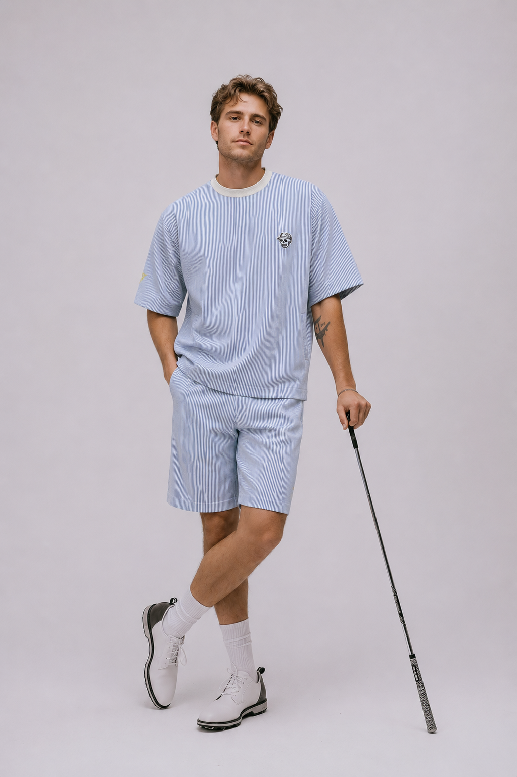 DVG Seersucker HALF PANTS 075762408-Royal Blue