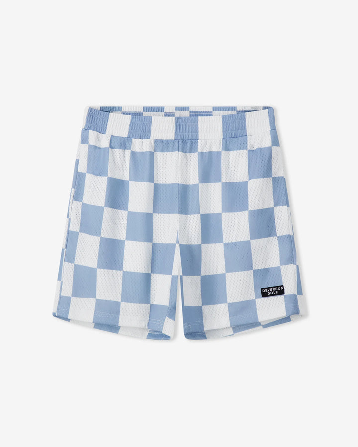 Printed Golf Mesh Short 075362402-Marine Layer Checker