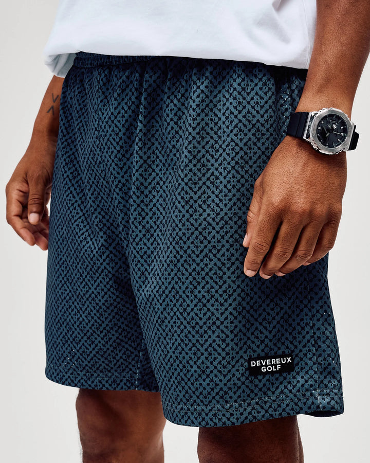 Printed Golf Mesh Short 075362402-Western Sky Labyrinth
