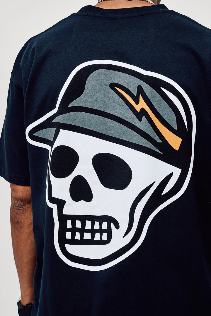Script Skull Tee 075362028-Navy