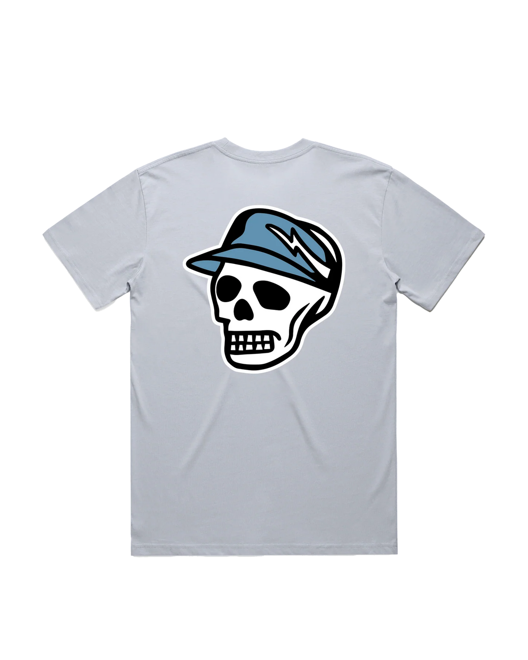 Script Skull Tee 075362001-POWDER BLUE