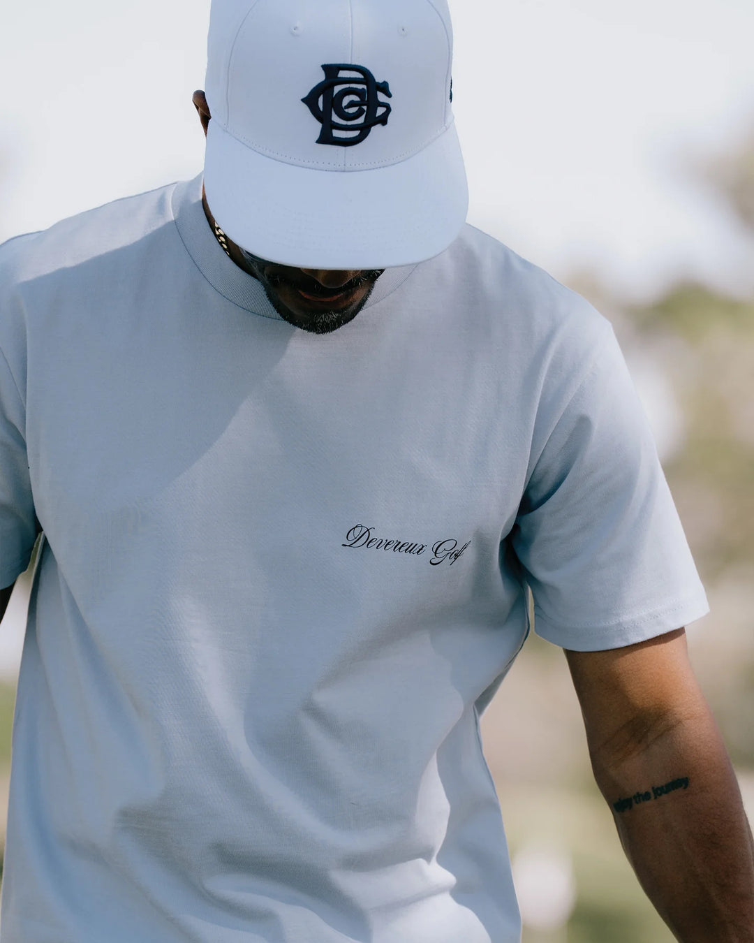 Script Skull Tee 075362001-POWDER BLUE
