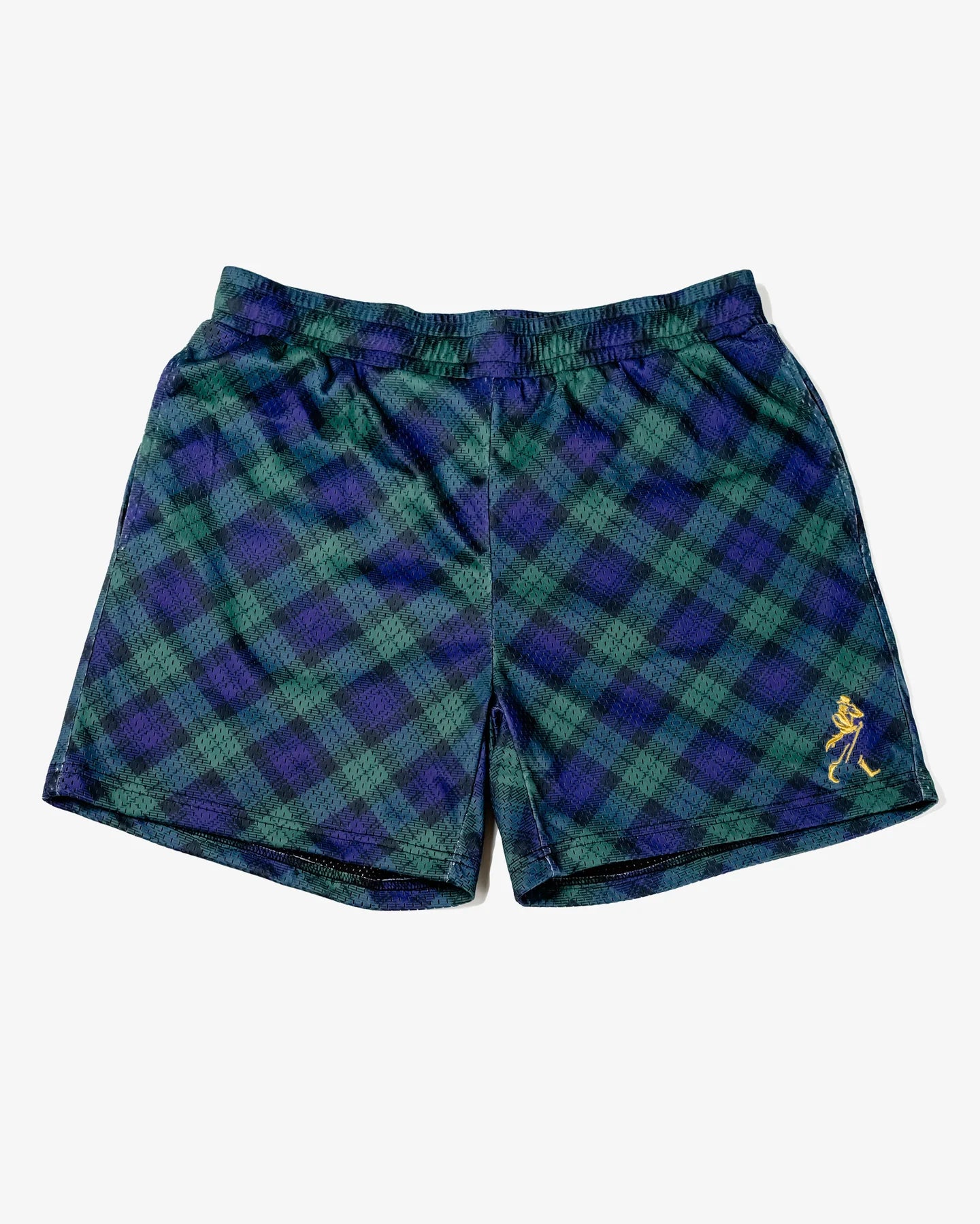 Johnnie Walker Mesh Tartan Short 763532400-BLUE/GREEN