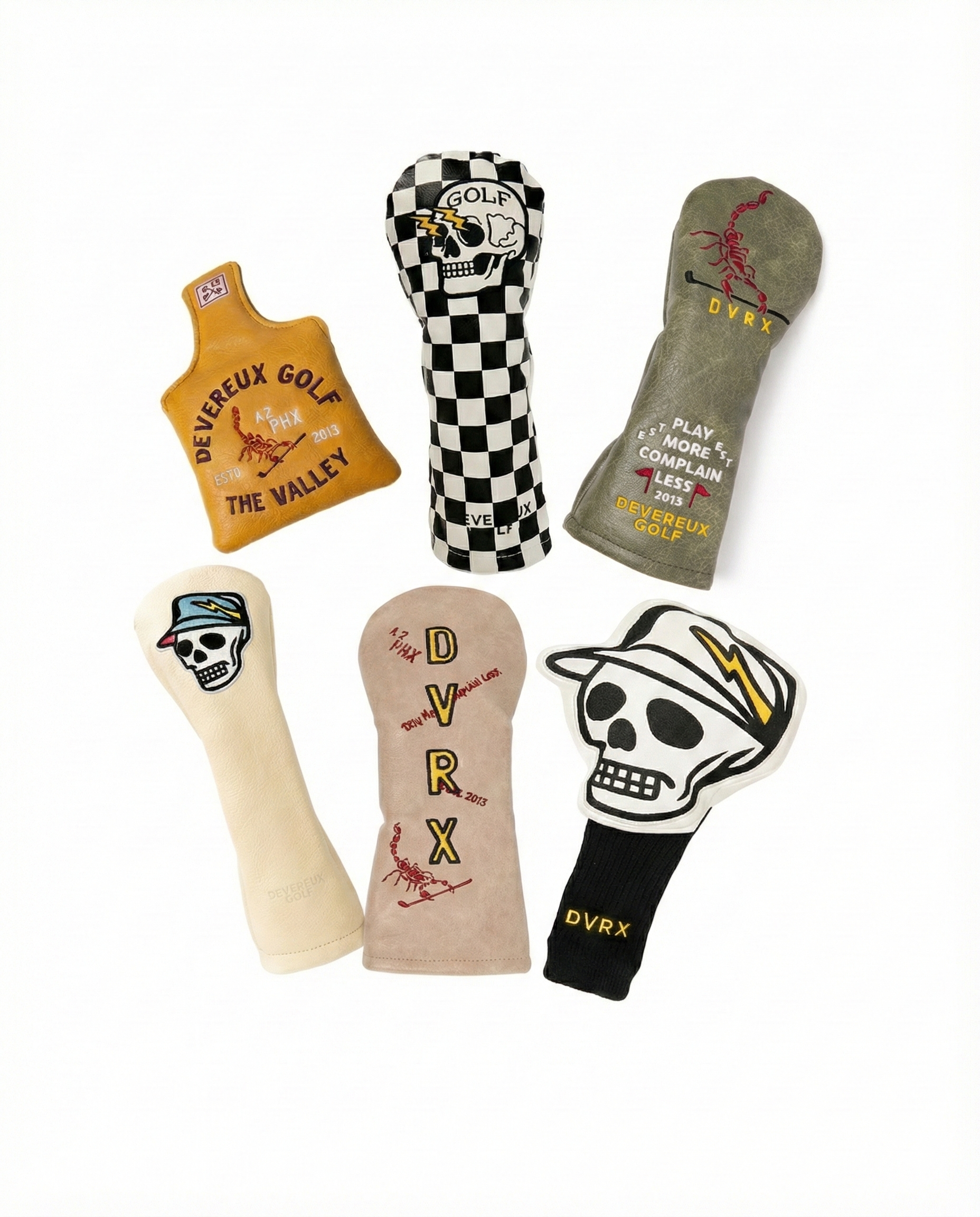 DEVEREUX GOLF Signature Head Cover Set - White Edition