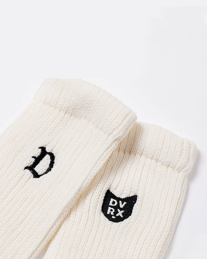WOMEN D Cat Loose Knit Socks 763474817-WHITE