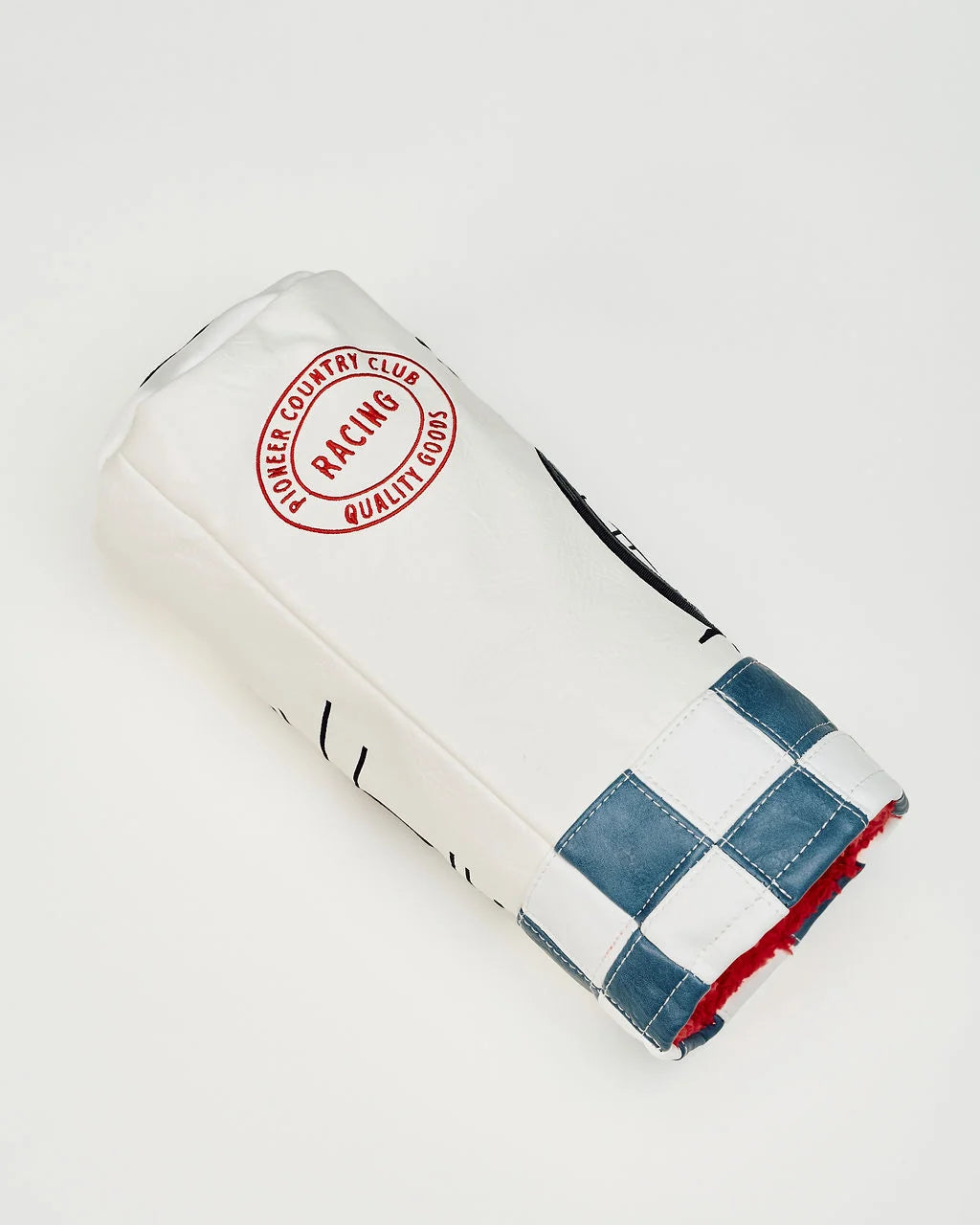 Checkered Sidecar Driver Barrel Cover 075364838-WHITE