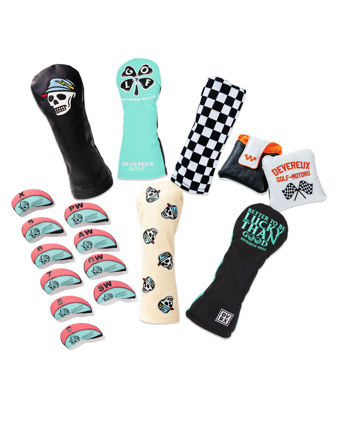 DEVEREUX GOLF Signature Head Cover Set - Aqua Edition