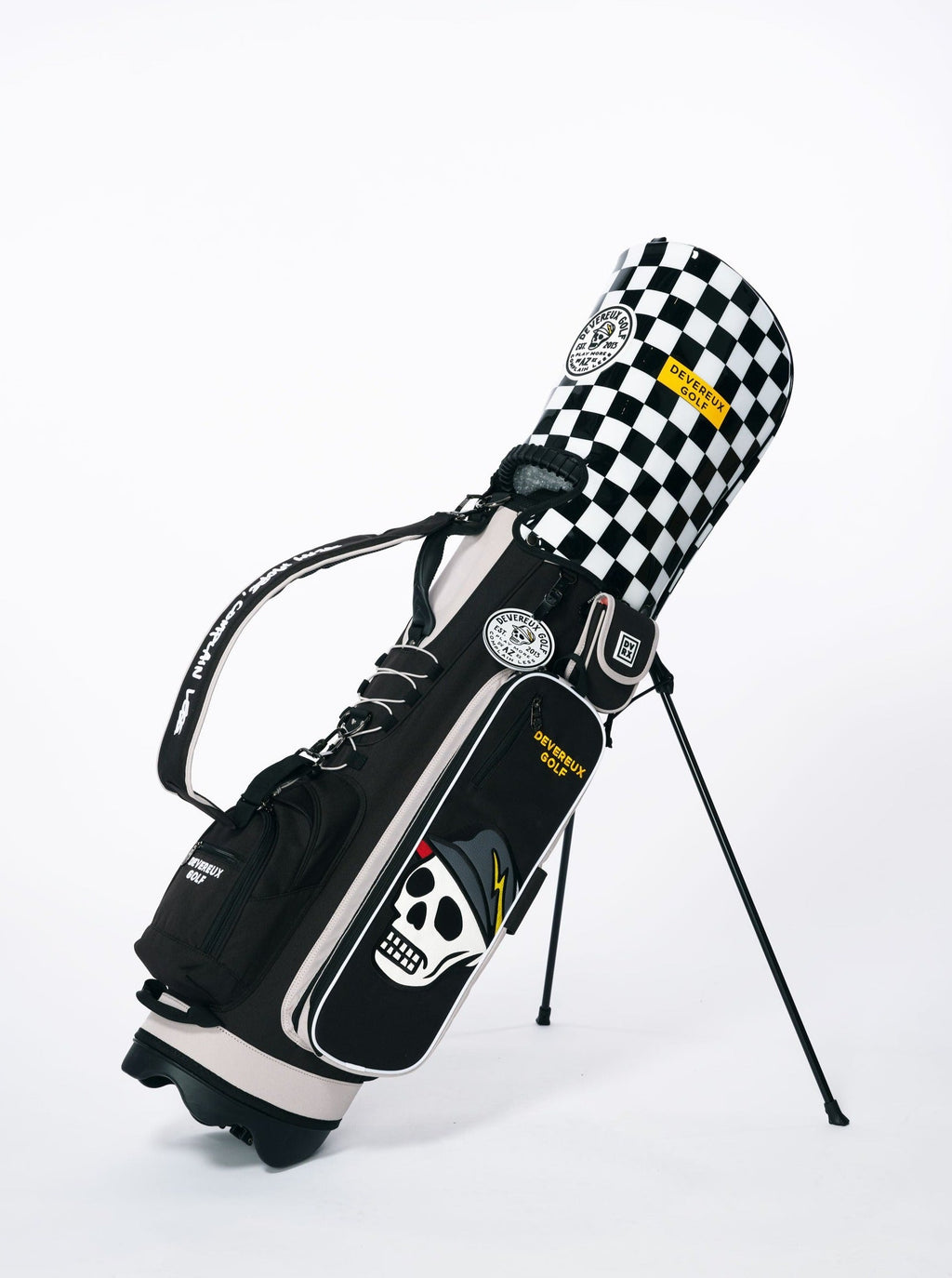 Skull Checker Caddie Bag 763472820-BLACK