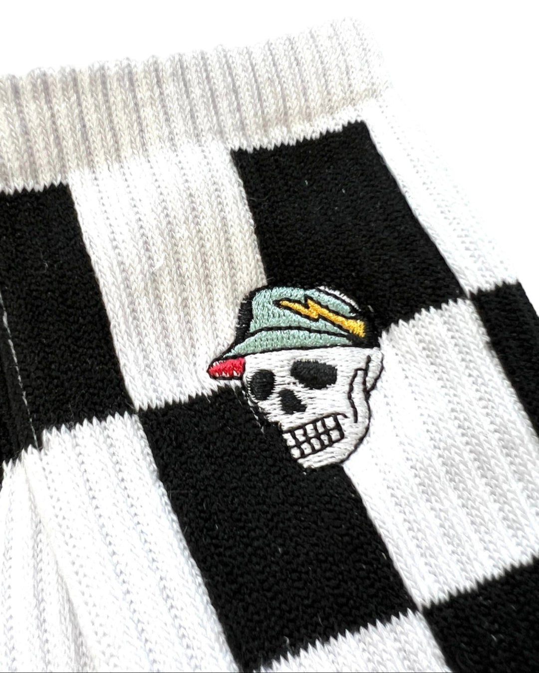 MEN FLAG CHECK REGULAR Socks 763472801-WHITE/BLACK