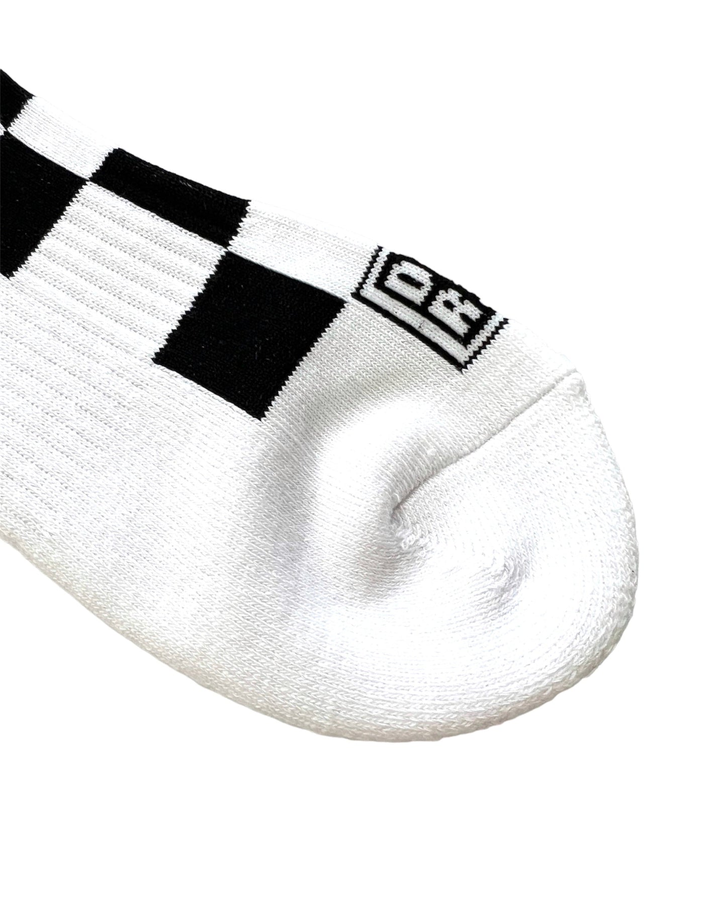 MEN FLAG CHECK REGULAR SOCKS 763472801-WHITE/BLACK