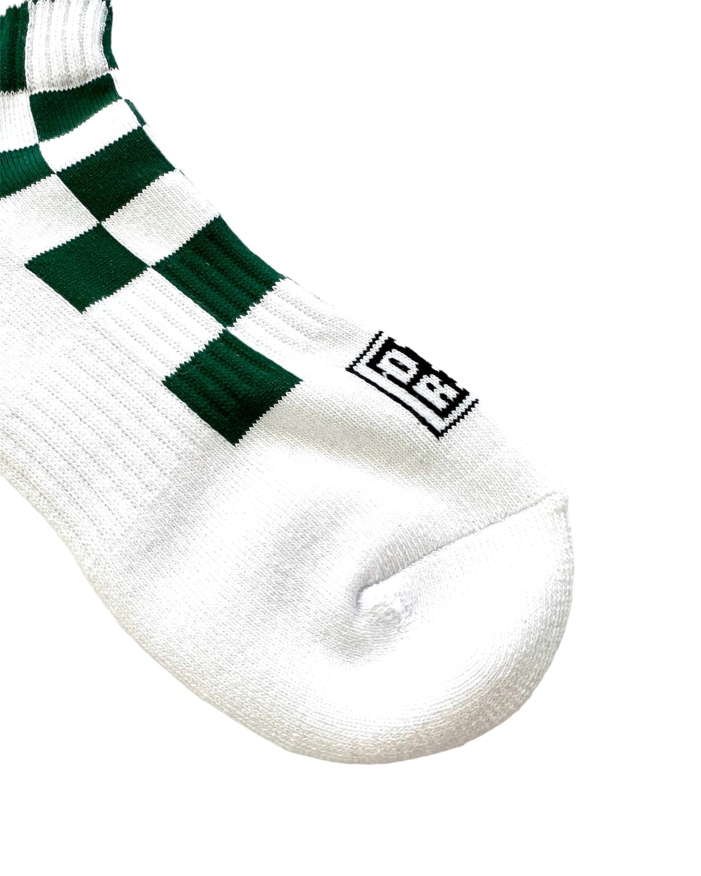 WOMEN FLAG CHECK SHORT SOCKS 763472805-WHITE/GREEN