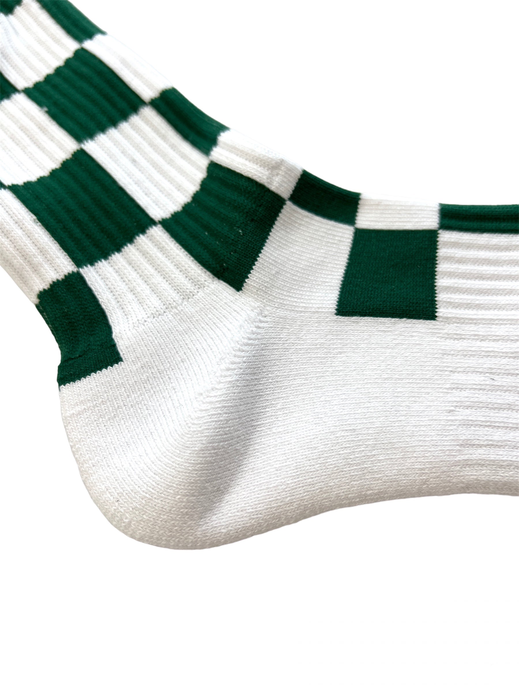 MENS FLAG CHECK REGULAR SOCKS 763472801-WHITE/GREEN